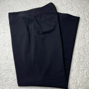 Ellen Tracy Black Flat Front Dress Slacks 6
